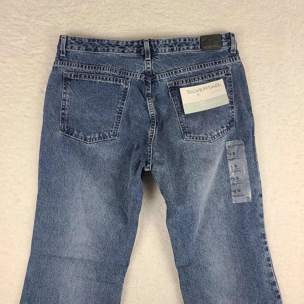 SilverTab Levi's Jeans Womens‎ 13S 13 Short Blue Neo Relaxed Boot Cut NWT NEW